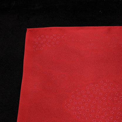 【着物職人手作り 金彩シルクポケットチーフ】レッド Nsplus 19920 【結婚式 ハンカチ チーフ 小物】