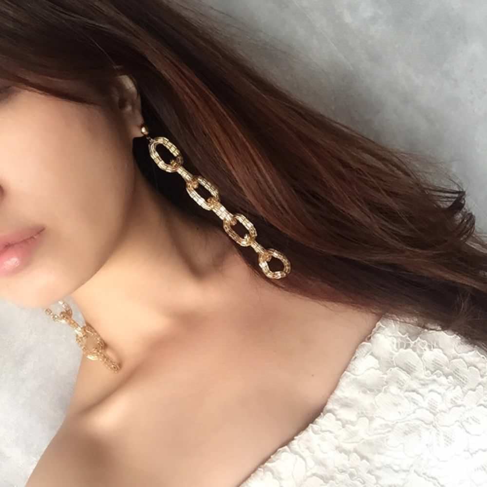 【ピアス・イヤリング】chain ロングピアス/ブライダルアクセサリー 【結婚式 ピアス イヤリング】