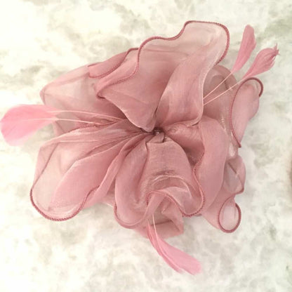 【ヘッドドレス】pink flower ヘッドアクセサリー/トーク帽/ブライダルアクセサリー 【結婚式 ヘアアクセサリー】