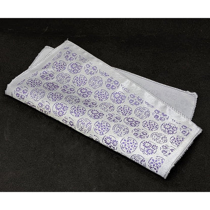 【着物職人手作り 金彩シルクポケットチーフ】シルバー パープル Nsplus 19925 【結婚式 ハンカチ チーフ 小物】