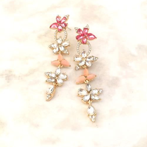 【ピアス・イヤリング】pinpink ピンクピアス/ブライダルアクセサリー 【結婚式　ピアス　イヤリング】