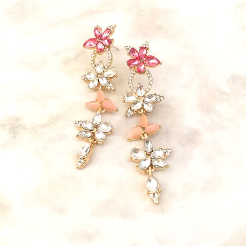 【ピアス・イヤリング】pinpink ピンクピアス/ブライダルアクセサリー 【結婚式　ピアス　イヤリング】