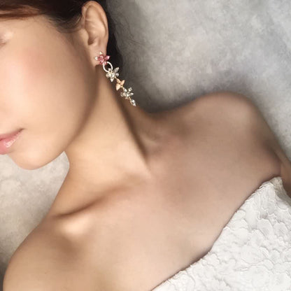 【ピアス・イヤリング】pinpink ピンクピアス/ブライダルアクセサリー 【結婚式 ピアス イヤリング】