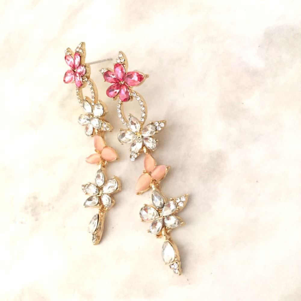 【ピアス・イヤリング】pinpink ピンクピアス/ブライダルアクセサリー 【結婚式 ピアス イヤリング】