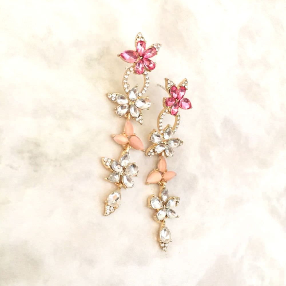 【ピアス・イヤリング】pinpink ピンクピアス/ブライダルアクセサリー 【結婚式 ピアス イヤリング】