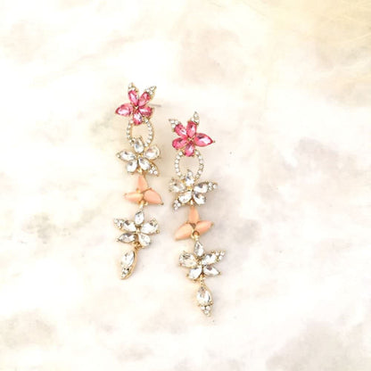 【ピアス・イヤリング】pinpink ピンクピアス/ブライダルアクセサリー 【結婚式 ピアス イヤリング】