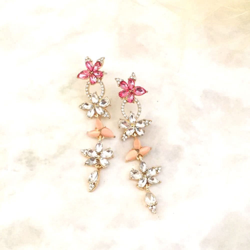 【ピアス・イヤリング】pinpink ピンクピアス/ブライダルアクセサリー 【結婚式　ピアス　イヤリング】