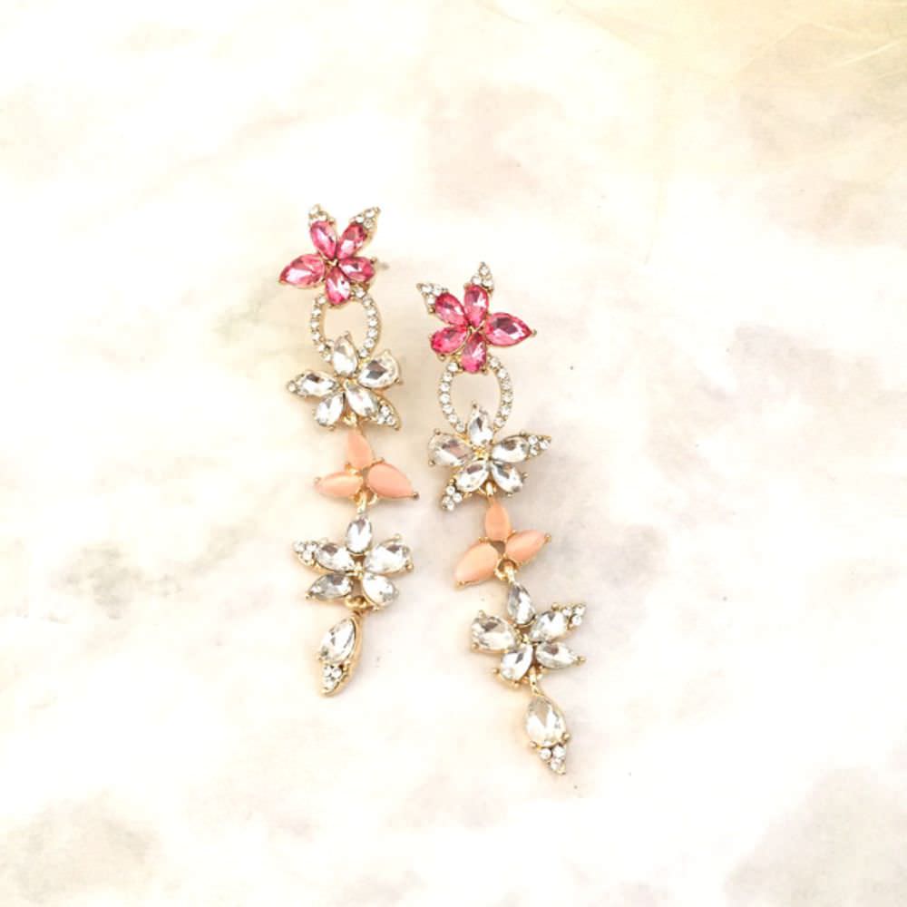 【ピアス・イヤリング】pinpink ピンクピアス/ブライダルアクセサリー 【結婚式 ピアス イヤリング】