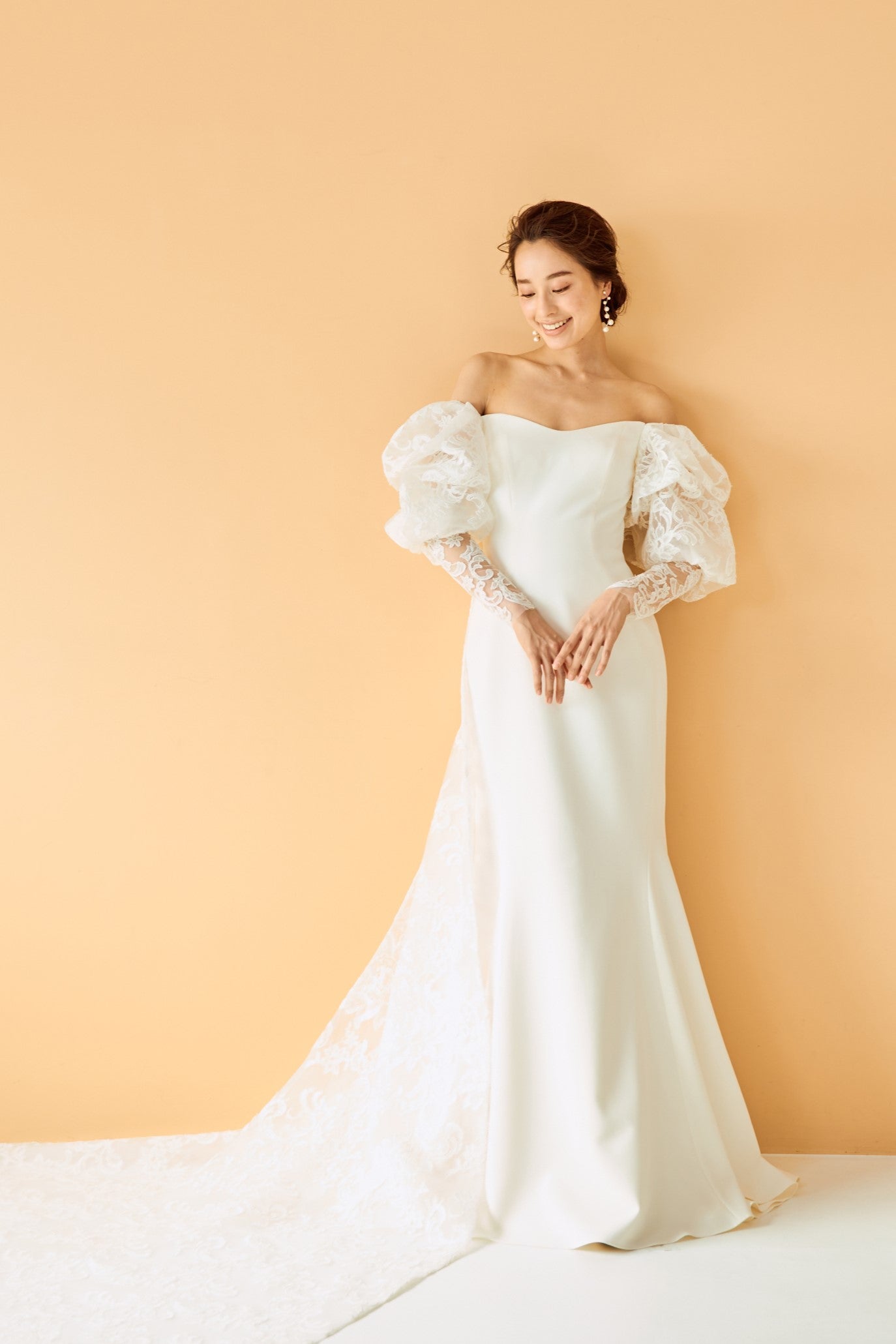 Jiwoo ジウ【ウェディングドレス レンタル】韓国ドレス/LEMERE マーメイドライン【結婚式】