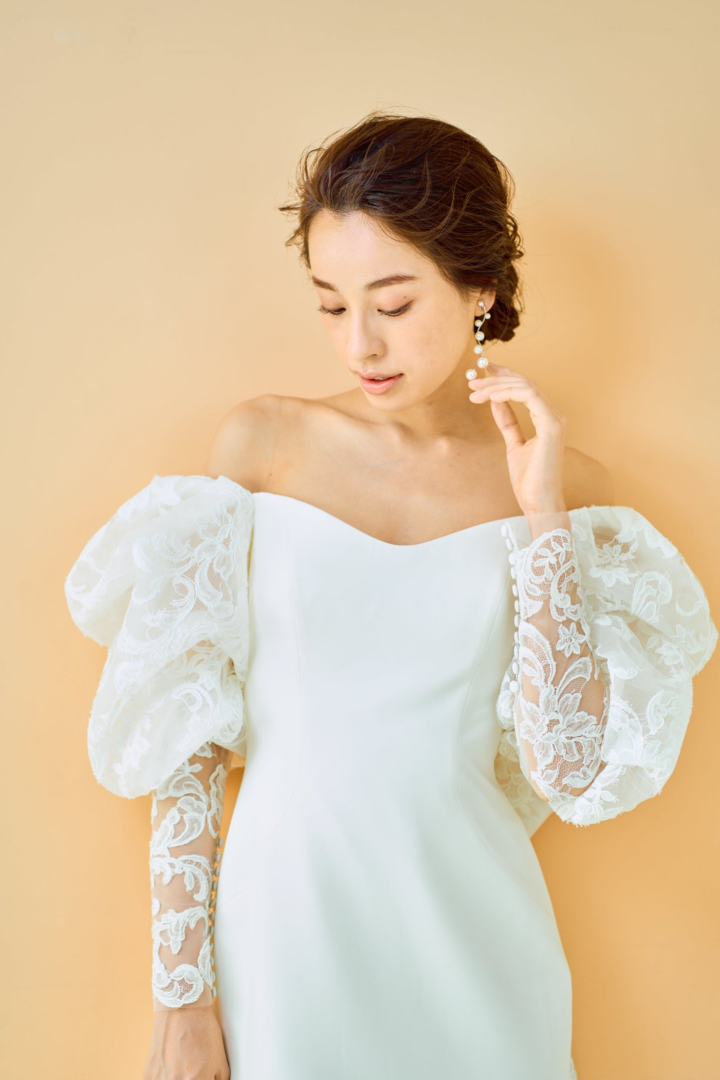 Jiwoo ジウ【ウェディングドレス レンタル】韓国ドレス/LEMERE マーメイドライン【結婚式】