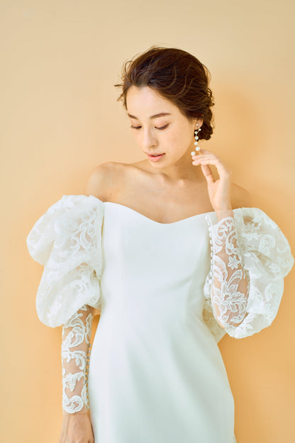 Jiwoo ジウ【ウェディングドレス レンタル】韓国ドレス/LEMERE マーメイドライン【結婚式】