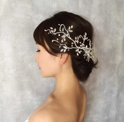 【ヘッドドレス】feuille ヘッドアクセサリー/ブライダルアクセサリー 【結婚式 ヘアアクセサリー】