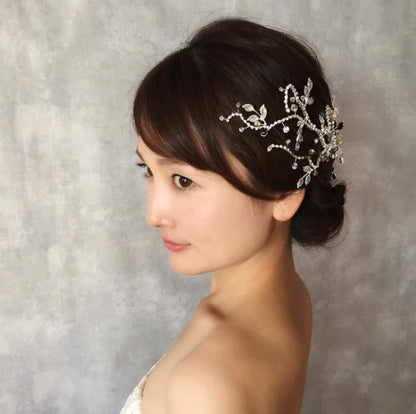 【ヘッドドレス】feuille ヘッドアクセサリー/ブライダルアクセサリー 【結婚式　ヘアアクセサリー】