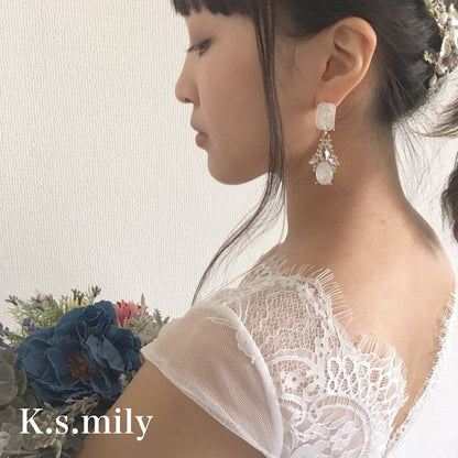 【ピアス】ビジュー クリスタル ブライダルピアス ゴールド c10 【結婚式　ピアス　イヤリング】