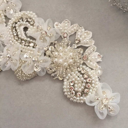 【ヘッドドレス】Cheri 刺繍ヘッドアクセサリー 【結婚式 ヘアアクセサリー】