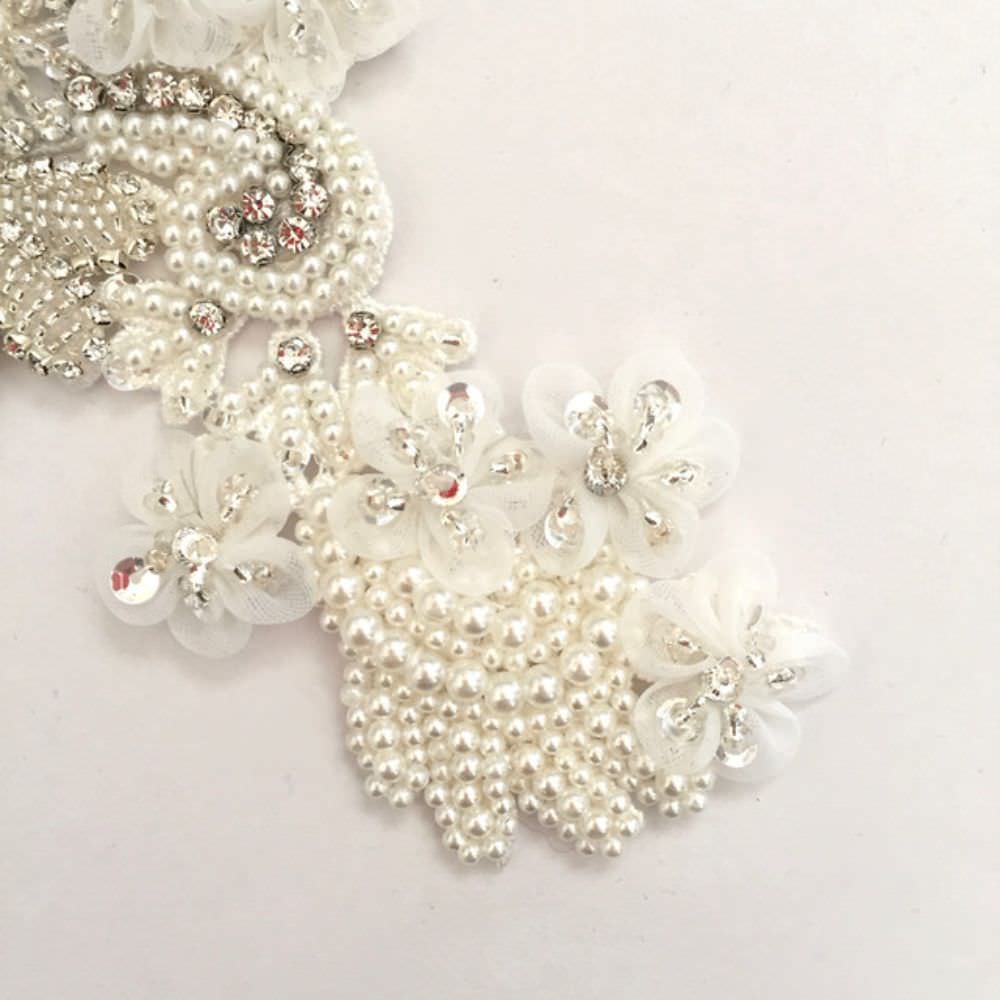 【ヘッドドレス】Desir 刺繍ヘッドアクセサリー/ブライダルアクセサリー 【結婚式 ヘアアクセサリー】