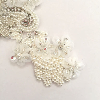 【ヘッドドレス】Desir 刺繍ヘッドアクセサリー/ブライダルアクセサリー 【結婚式 ヘアアクセサリー】