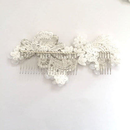 【ヘッドドレス】Desir 刺繍ヘッドアクセサリー/ブライダルアクセサリー 【結婚式 ヘアアクセサリー】