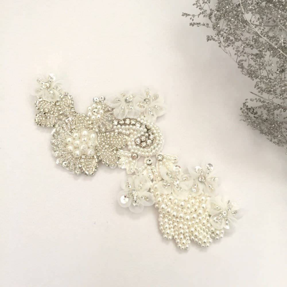 【ヘッドドレス】Desir 刺繍ヘッドアクセサリー/ブライダルアクセサリー 【結婚式 ヘアアクセサリー】