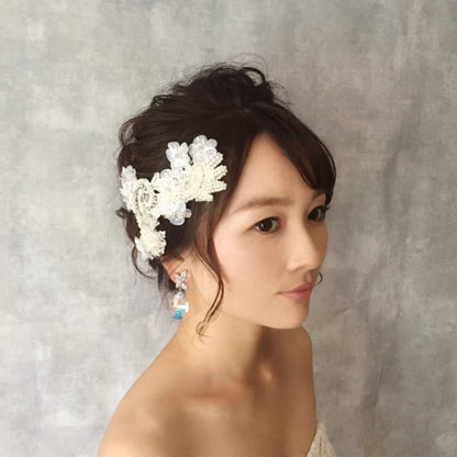 【ヘッドドレス】Desir 刺繍ヘッドアクセサリー/ブライダルアクセサリー 【結婚式 ヘアアクセサリー】