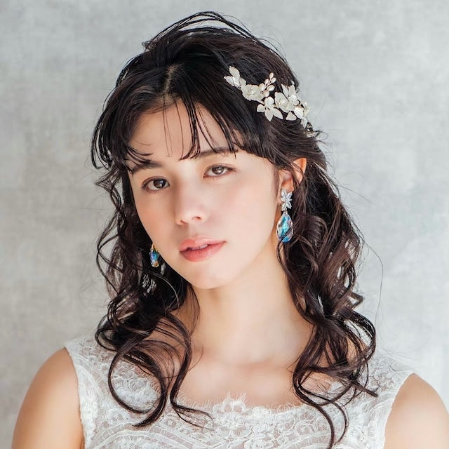 【ピアス・イヤリング】オリジナル商品bonheur ジルコニアピアス/ブライダルアクセサリー 【結婚式 ピアス イヤリング】