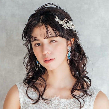 【ピアス・イヤリング】オリジナル商品bonheur ジルコニアピアス/ブライダルアクセサリー 【結婚式 ピアス イヤリング】
