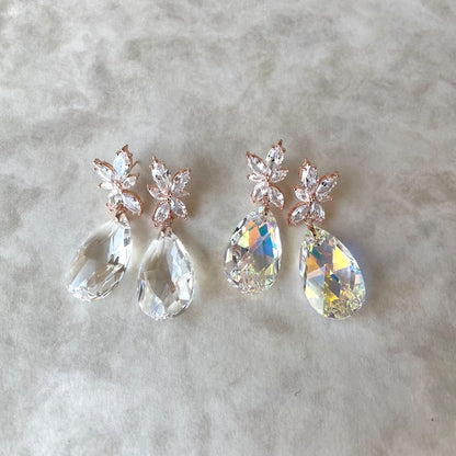 【ピアス・イヤリング】オリジナル商品bonheur ジルコニアピアス/ブライダルアクセサリー 【結婚式 ピアス イヤリング】