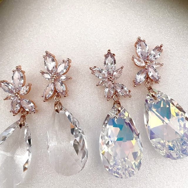 【ピアス・イヤリング】オリジナル商品bonheur ジルコニアピアス/ブライダルアクセサリー 【結婚式 ピアス イヤリング】