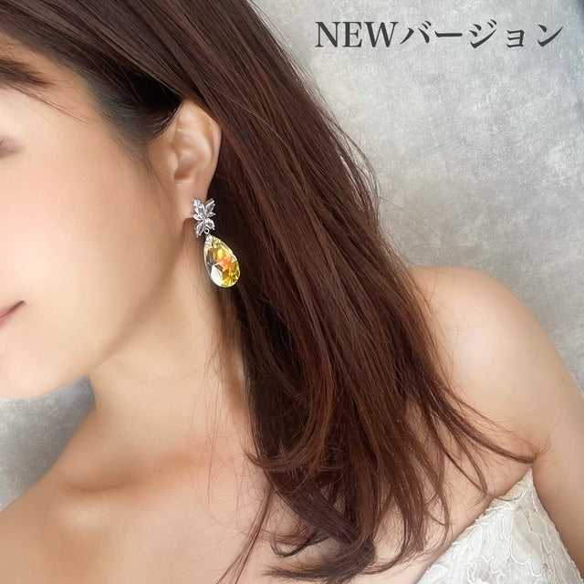 【ピアス・イヤリング】オリジナル商品bonheur ジルコニアピアス/ブライダルアクセサリー 【結婚式　ピアス　イヤリング】