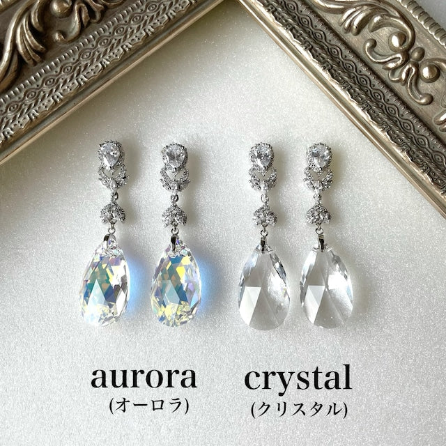 【ピアス・イヤリング】オリジナル商品espoir ジルコニアピアス/ブライダルアクセサリー 【結婚式　ピアス　イヤリング】