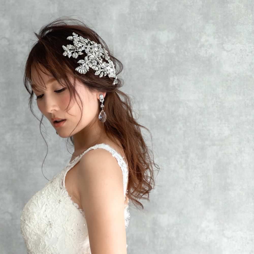 【ピアス・イヤリング】オリジナル商品espoir ジルコニアピアス/ブライダルアクセサリー 【結婚式 ピアス イヤリング】