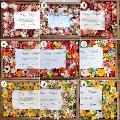 【comme si._ clé】 木箱 長方形 80名～130名〈ゲスト参加型結婚証明書〉