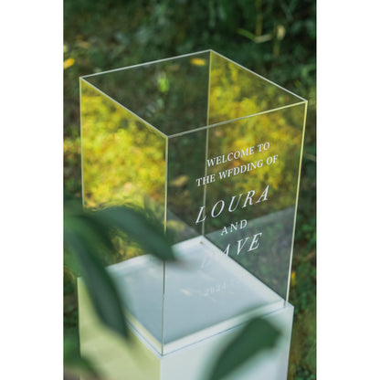 【レンタル】 welcome box ホワイト×クリア【結婚式 ウェルカムボード ウェルカムボックス】