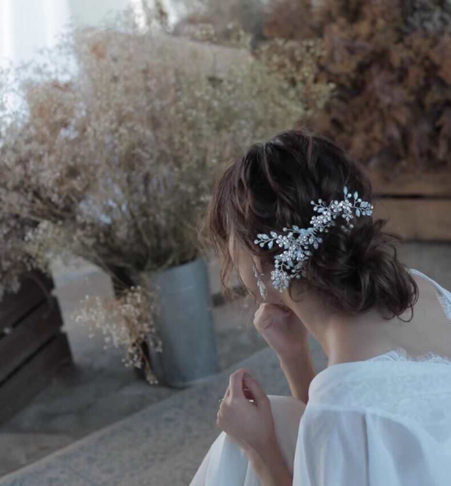 【ヘッドドレス】opal ヘッドアクセサリー/ブライダルアクセサリー 【結婚式 ヘアアクセサリー】