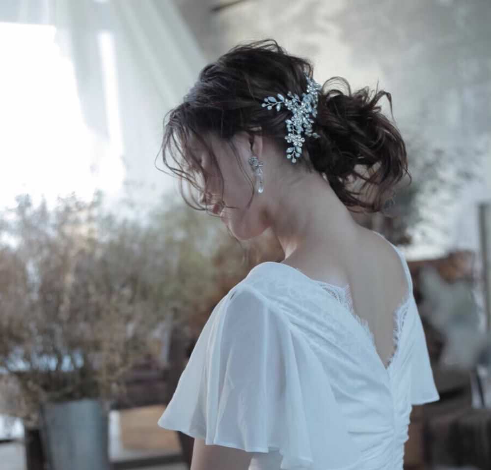 【ヘッドドレス】opal ヘッドアクセサリー/ブライダルアクセサリー 【結婚式 ヘアアクセサリー】