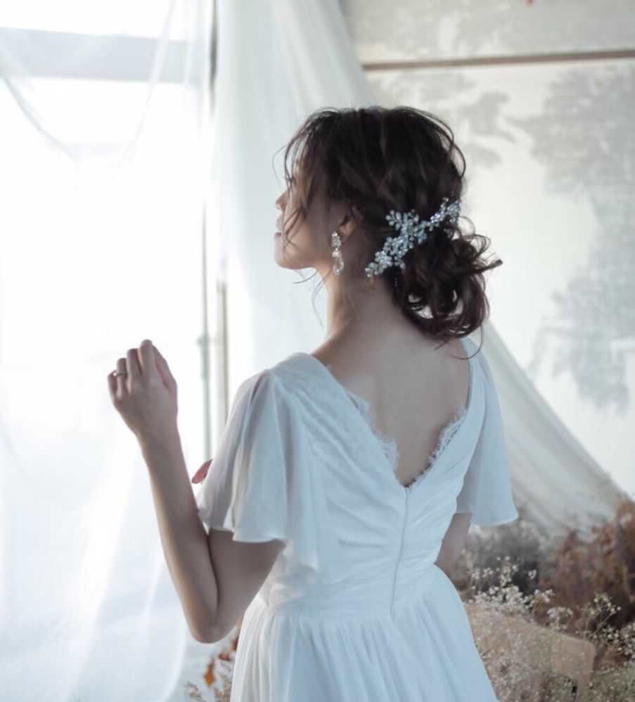 【ヘッドドレス】opal ヘッドアクセサリー/ブライダルアクセサリー 【結婚式 ヘアアクセサリー】