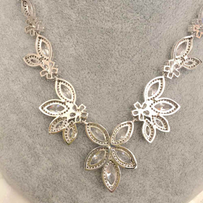 rin ジルコニアネックレス&ピアスセット/ブライダルアクセサリー 【結婚式 アクセサリーセット】