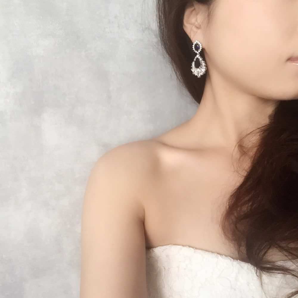 【ピアス・イヤリング】Charmant ジルコニアピアス/ブライダルアクセサリー 【結婚式 ピアス イヤリング】