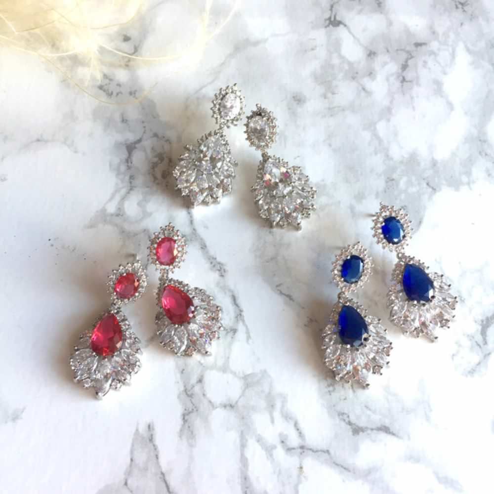 【ピアス・イヤリング】Charmant ジルコニアピアス/ブライダルアクセサリー 【結婚式 ピアス イヤリング】