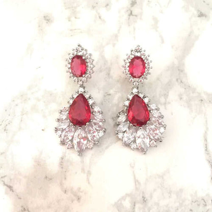 【ピアス・イヤリング】Charmant ジルコニアピアス/ブライダルアクセサリー 【結婚式 ピアス イヤリング】