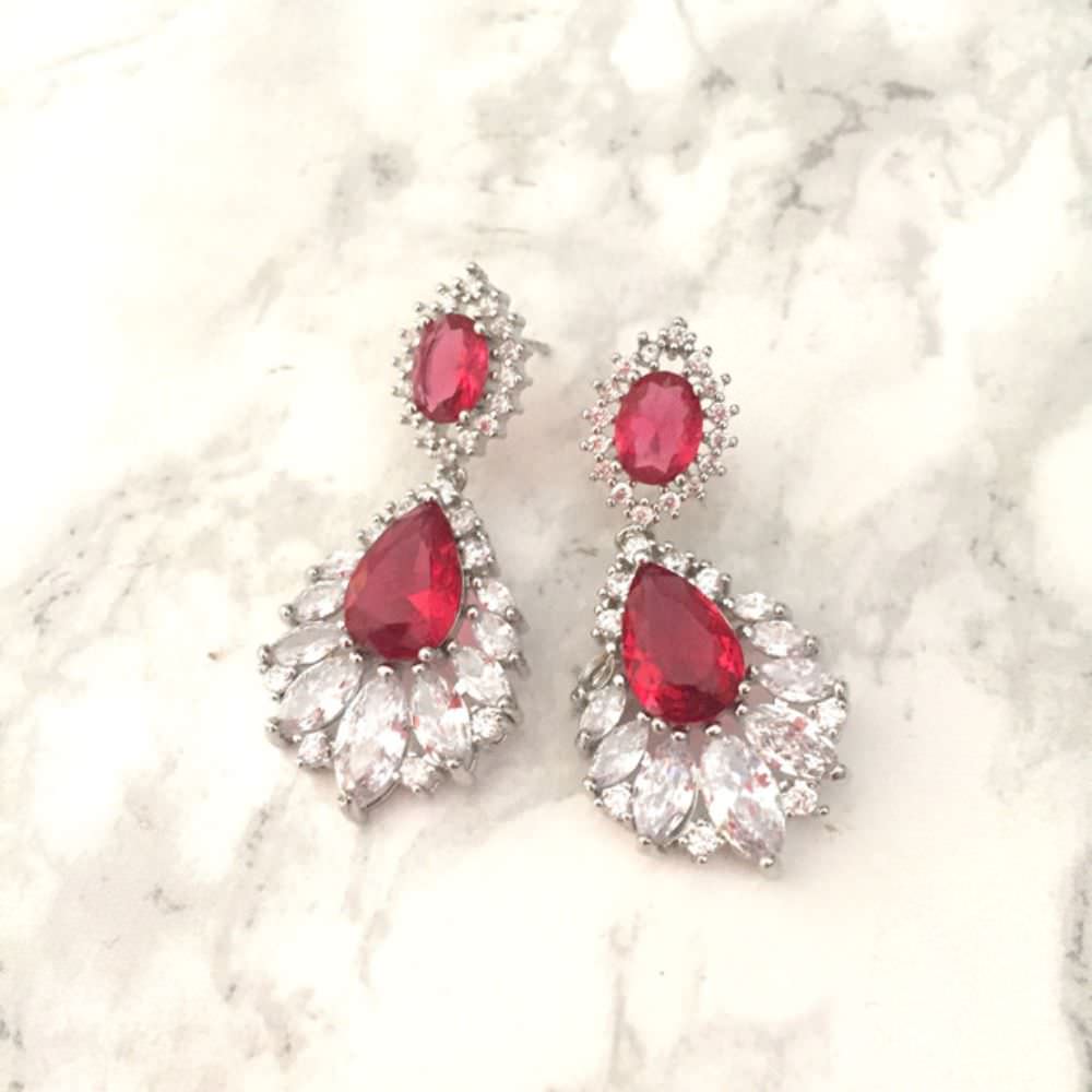 【ピアス・イヤリング】Charmant ジルコニアピアス/ブライダルアクセサリー 【結婚式 ピアス イヤリング】