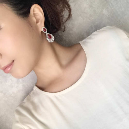 【ピアス・イヤリング】Charmant ジルコニアピアス/ブライダルアクセサリー 【結婚式 ピアス イヤリング】