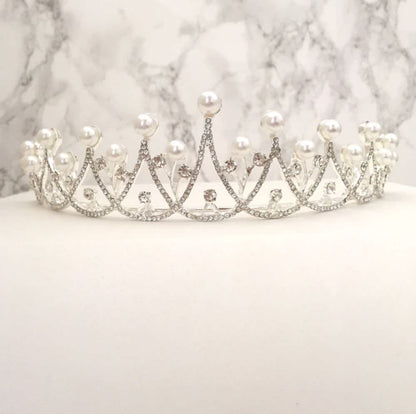 【ヘッドドレス】princess ビジューブライダルティアラ 【結婚式 ヘアアクセサリー】