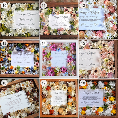 【comme si.】 木箱 正方形 30名～60名〈ゲスト参加型結婚証明書〉