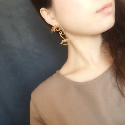 【ピアス・イヤリング】smile フェイスピアス/ブライダルアクセサリー 【結婚式 ピアス イヤリング】