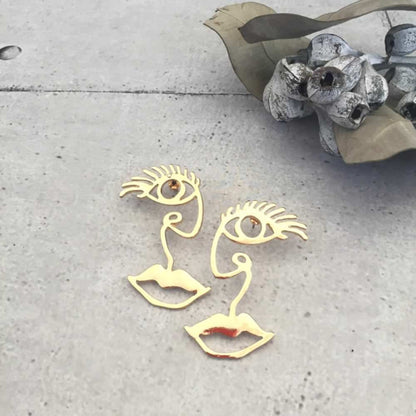 【ピアス・イヤリング】smile フェイスピアス/ブライダルアクセサリー 【結婚式 ピアス イヤリング】