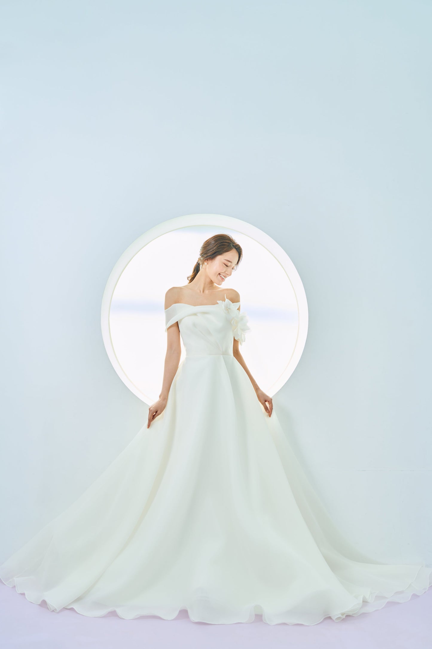 Seri セリ【ウェディングドレス レンタル】韓国ドレス/LEMERE オーガンジー Aライン【結婚式】