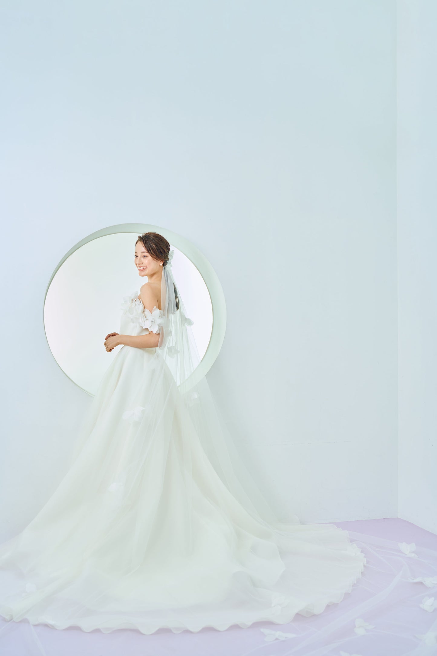 Seri セリ【ウェディングドレス レンタル】韓国ドレス/LEMERE オーガンジー Aライン【結婚式】