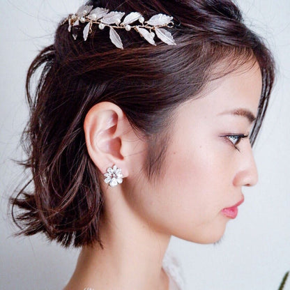 【ピアス】ビジュー クリスタル ブライダルピアス d9 【結婚式 ピアス イヤリング】