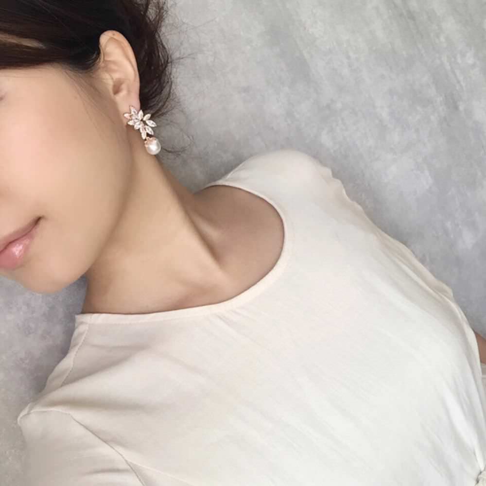 【ピアス・イヤリング】torsion ジルコニアピアス/ブライダルアクセサリー 【結婚式 ピアス イヤリング】